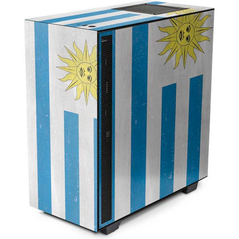 Uraguay Flag Distressed NZXT H510 Compact ATX Mid-Tower Case Skin